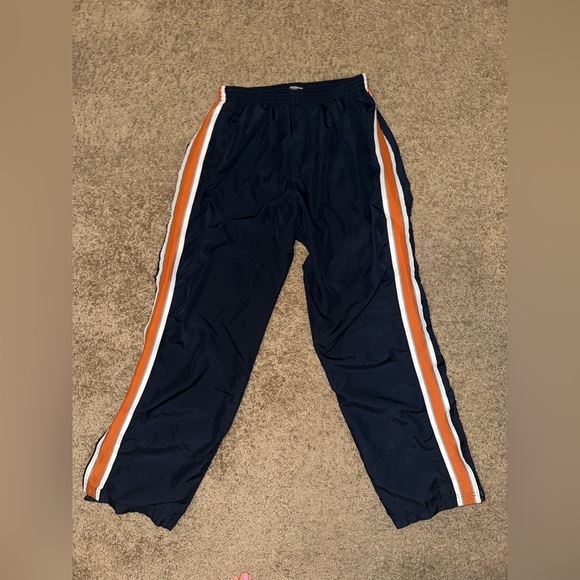 Champion Navy Track Pants with Orange and White Stripes - Picture 1 of 5